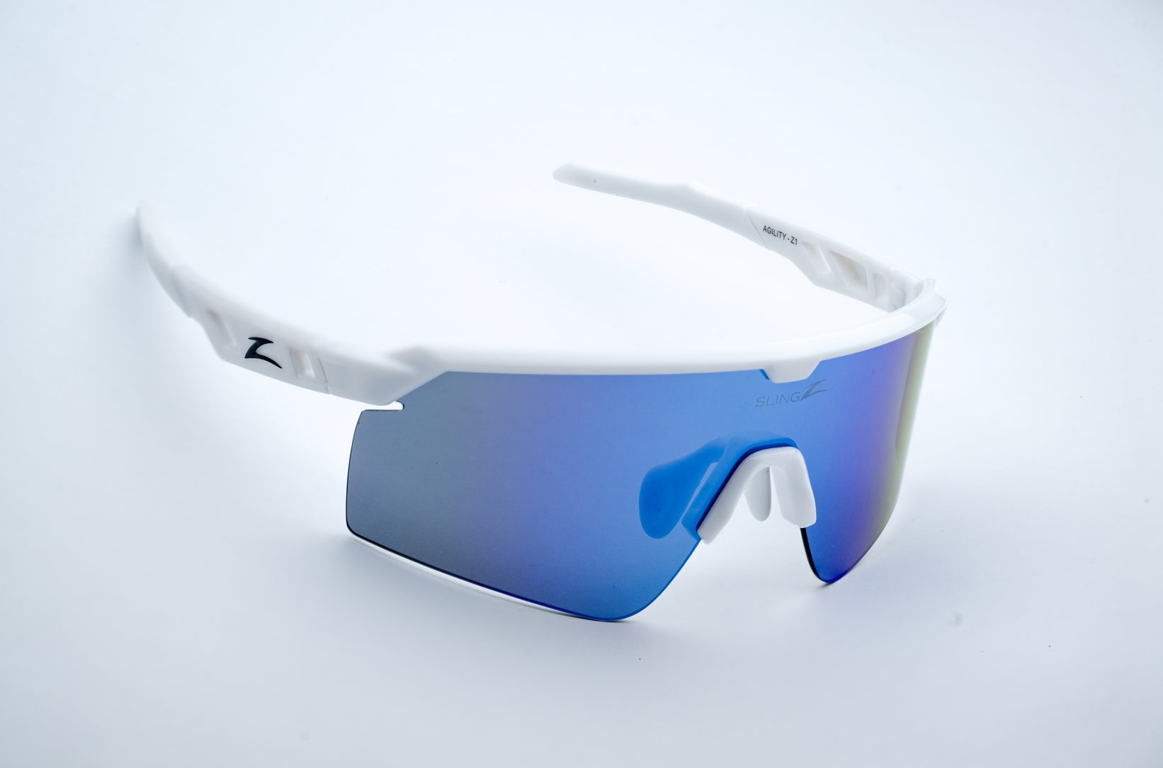 Agility Z1 - Azure-Slingz Eyewear-White Glossy-Slingz Eyewear-Floating Sunglasses-Ocean Designed